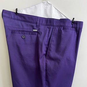 Tasso Elba purple slim fit shorts size: 38